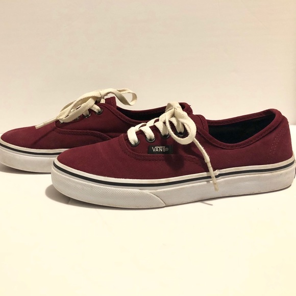 Vans burgundy kids shoe - Picture 4 of 8
